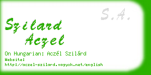 szilard aczel business card